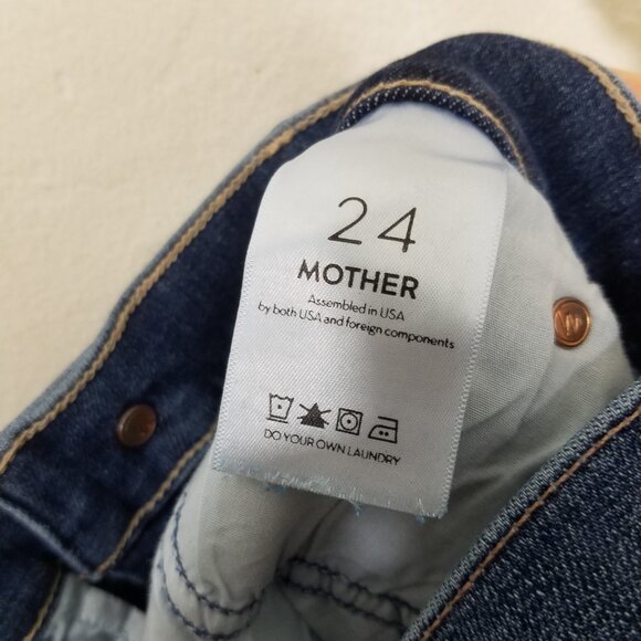 MOTHER Rascal Ankle Snippet Stretch Jeans Blue Size 24 - Picture 9 of 10